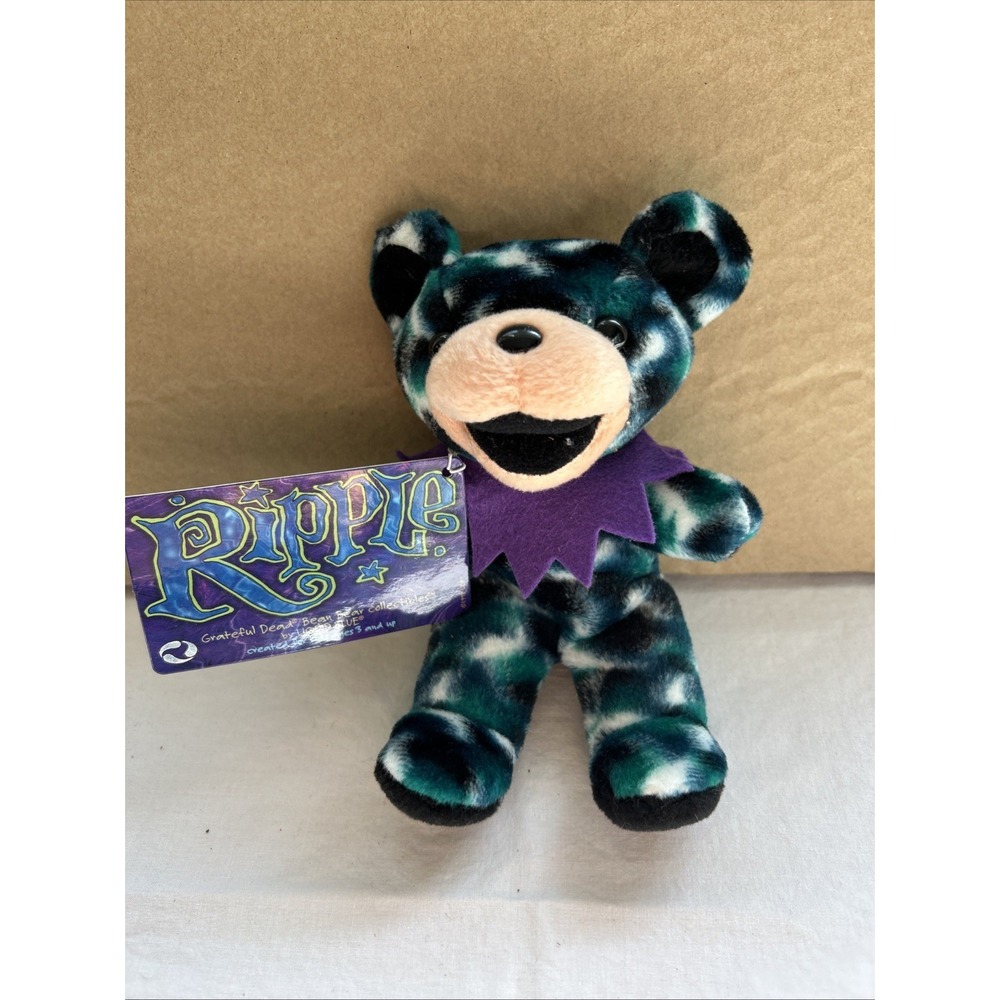 Grateful Dead  Ripple 7" Bean Bear Plush Liquid Blue 1998 Vintage Steven‎ Smith